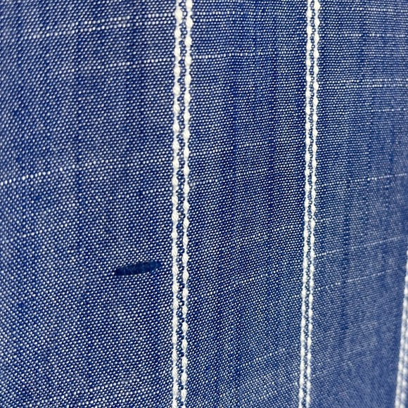 Blue Island Beach 100% Rayon Swim Beach Coverup Blue & White Size Small - Picture 9 of 9